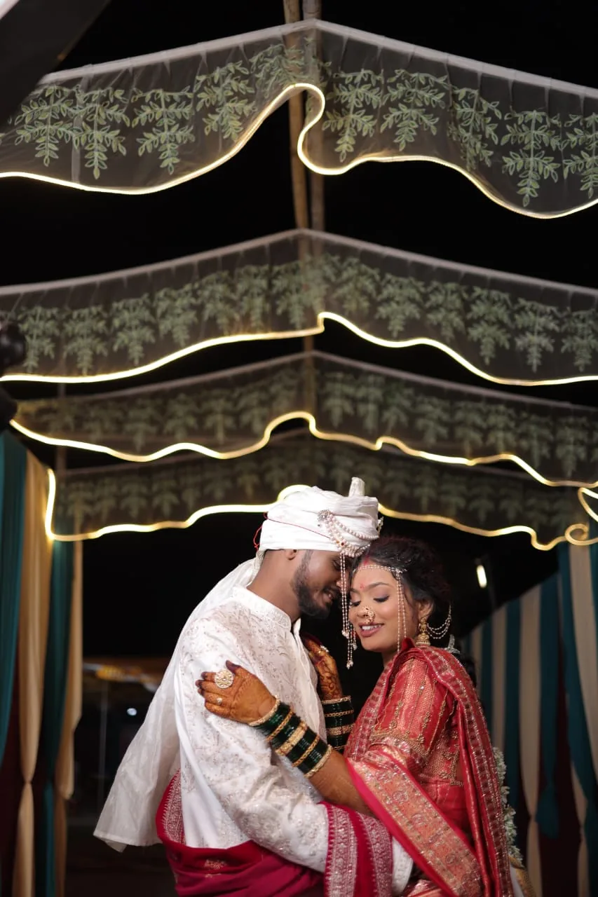 Happy married couple celebrating their new beginning