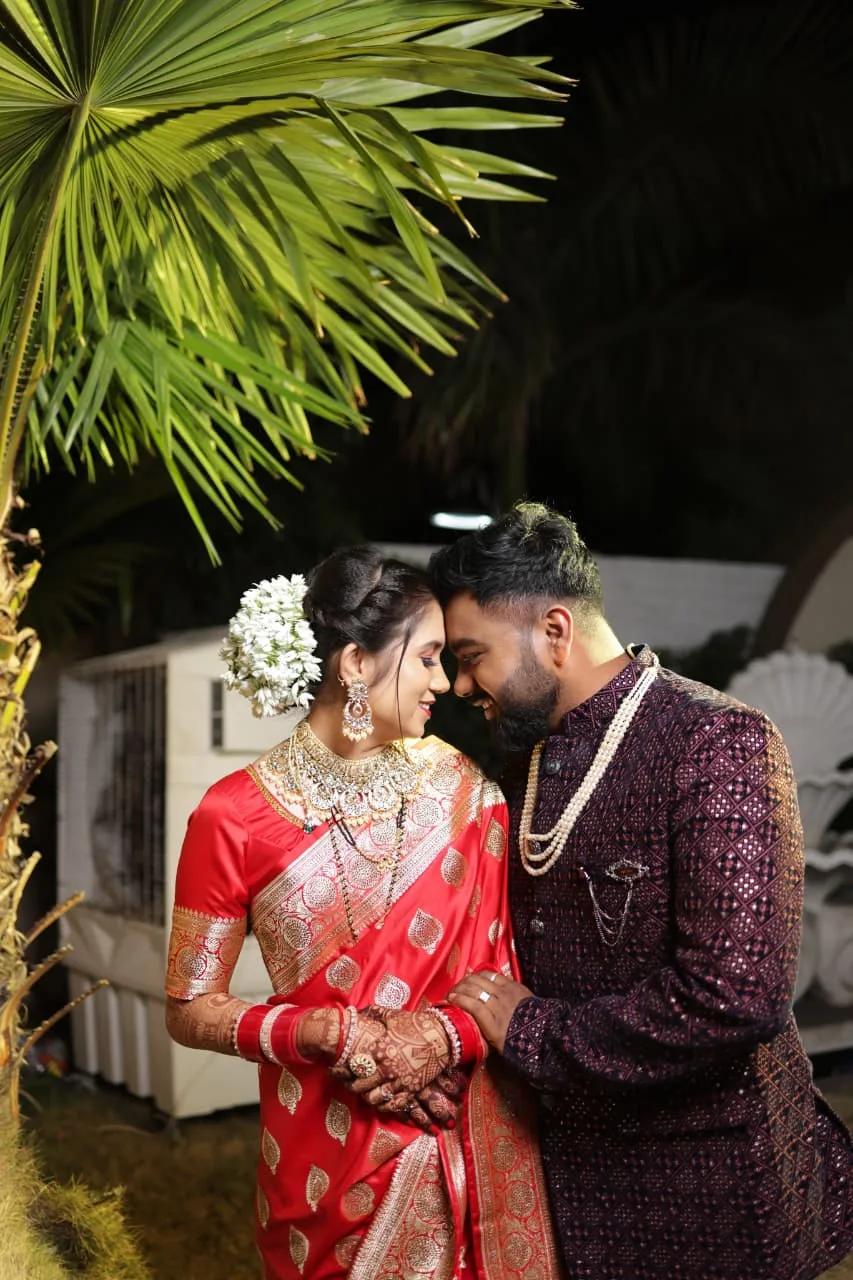 Happy married couple celebrating their new beginning